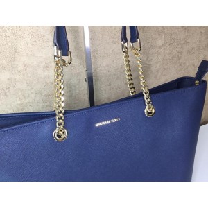 [NEW MICHAEL KORS 30S6GJ8T2L JET SET TRAVEL MEDIUM SAFFIANO LEATHER TOTE